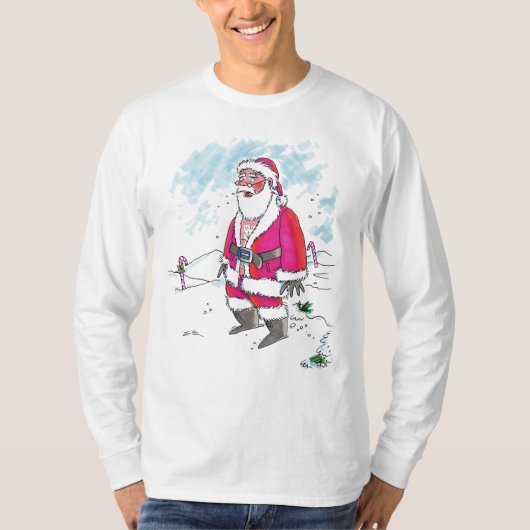 Keine Ho-Ho-Männer weißes, langärmeliges Shirt (Vorderseite)
