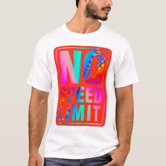 Keine Höchstgeschwindigkeit (9) mit Fraktal-Kunst T-Shirt