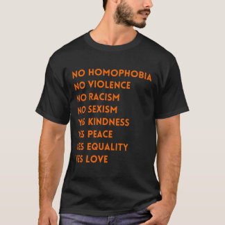 Keine Homophobie keine Gewalt T-Shirt