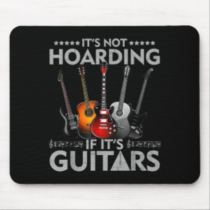 Keine Hortung, wenn Gitarren Vintage-Illustration Mousepad