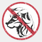 Keine Hunde erlaubt Aufkleber (Vorderseite)