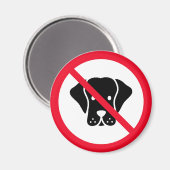 Keine Hunde erlaubt | Red Circle Sign | Magnet (Vorderseite/Rückseite)