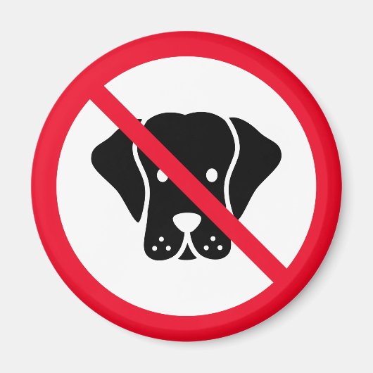 Keine Hunde erlaubt | Red Circle Sign | Magnet (Vorne)