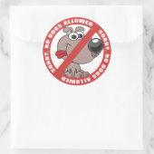Keine Hunde erlaubt Runder Aufkleber (Tasche)
