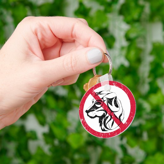 Keine Hunde erlaubt Schlüsselanhänger