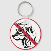 Keine Hunde erlaubt Schlüsselanhänger (Rückseite)
