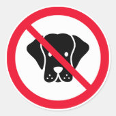 Keine Hunde erlaubt Unterschrift | Klassische Roun Runder Aufkleber (Vorderseite)