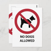 Keine Hunde erlaubt, Verbotsschild Postkarte (Vorne/Hinten)