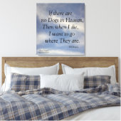 KEINE HUNDE IN HEAVEN-WILL ROGERS WRAPPED CANVAS D LEINWANDDRUCK (Insitu (Schlafzimmer))