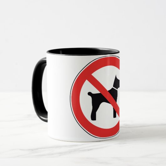 Keine Hundezeichen-Tasse Tasse (Vorderseite Links)