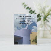 Keine Hurrikane Postkarte (Stehend Vorderseite)