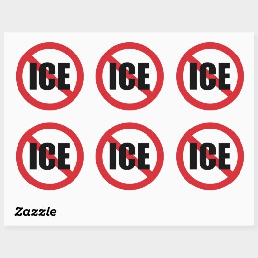Keine ICE Runder Aufkleber (Blatt)