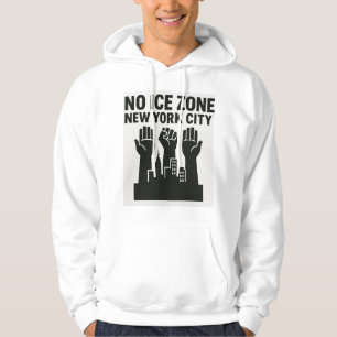 Keine-ICE-Zone-Hoodie – erhobene Fäuste über der S Hoodie