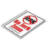 Keine Idioten Zone Notizblock (Linke Seite)