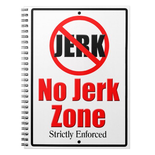Keine Idioten Zone Notizblock (Vorderseite)