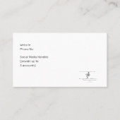 Keine Instrumentalobjekte Grüne Violine II Weiß Visitenkarte (Rückseite)