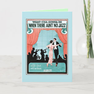 Keine Jazzmusik der 1920er Jahre Jazz Age Vintage Karte