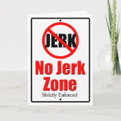 Keine Jerk Zone Karte (Vorderseite)