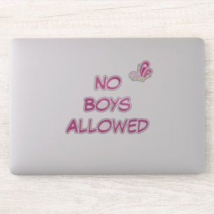 Keine Jungen kundenspezifischen Text erlaubt Aufkleber