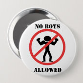 Keine Jungs erlaubt Button (Vorne & Hinten)