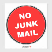Keine Junk Mail Aufkleber (Blatt)