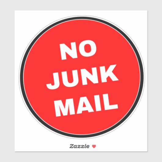 Keine Junk Mail Aufkleber (Blatt)