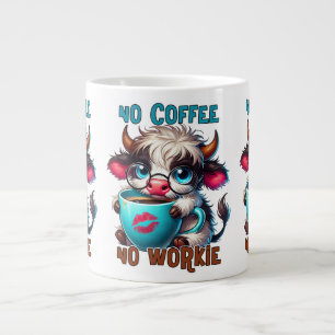 Keine Kaffee, keine Arbeit  Jumbo-Tasse