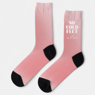 Keine kalte Füße Funny Pink Gradient Custom Bridal Socken