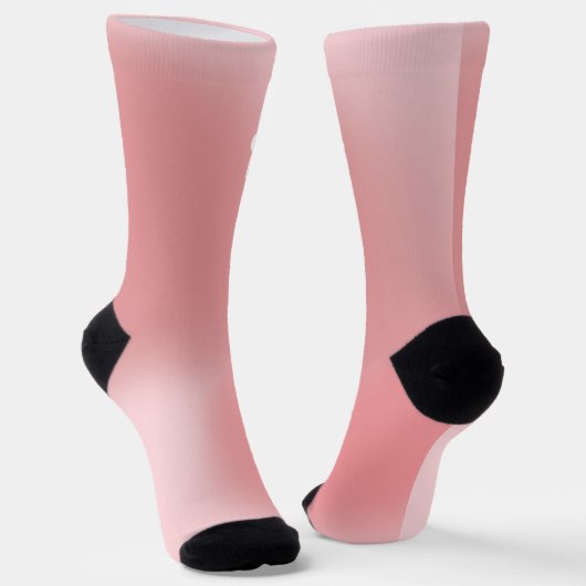 Keine kalte Füße Funny Pink Gradient Custom Bridal Socken (Gewinkelt)