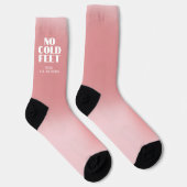 Keine kalte Füße Funny Pink Gradient Custom Bridal Socken (Rechts)