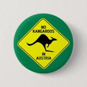 Keine Kängurus in Österreich Button (Vorderseite)