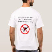 Keine Kängurus in Österreich T-Shirt (Rückseite)