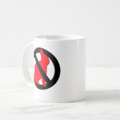 Keine Kaninchen erlaubt Kaffeetasse (Vorderseite Links)