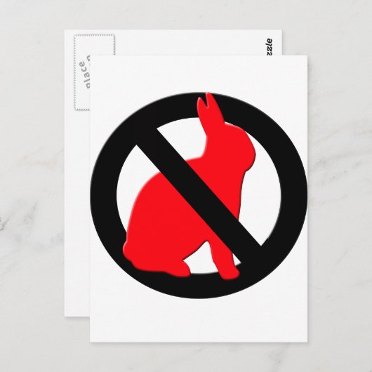 Keine Kaninchen erlaubt Postkarte (Vorne/Hinten)