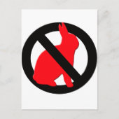 Keine Kaninchen erlaubt Postkarte (Vorderseite)