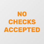 Keine Karo Fensteraufkleber (Blatt)