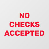 Keine Karo Fensteraufkleber (Blatt)