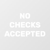 Keine Karo Fensteraufkleber (Blatt)