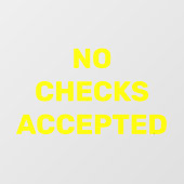 Keine Karo Fensteraufkleber (Blatt)