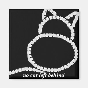 keine Katze hinten verlassen Magnet