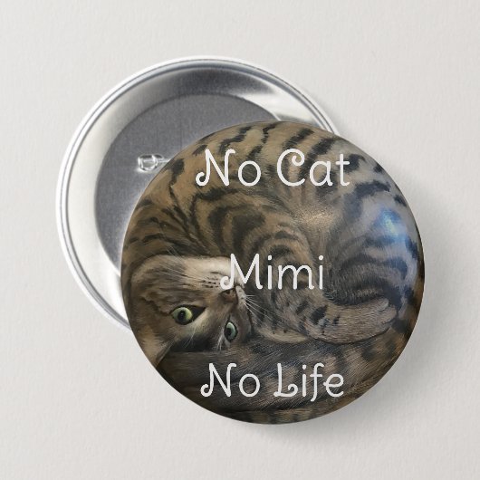 Keine Katze, kein Leben Button (Vorne & Hinten)
