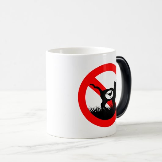 Keine Katzen draußen Verwandlungstasse (VorderseiteRechts)