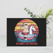 Keine Kekse Cocktails Weihnachten im Juli Weihnach Einladung (Stehend Vorderseite)