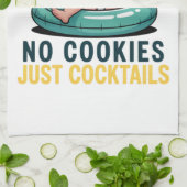 Keine Kekse nur Cocktails Weihnachten Geschirrtuch (Gefaltet)