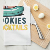 Keine Kekse nur Cocktails Weihnachten Geschirrtuch (Viertel Falte)