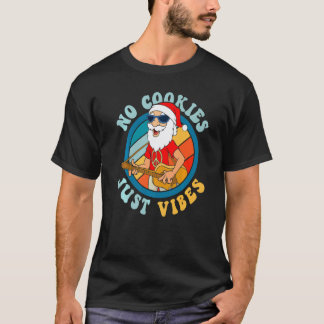 Keine Kekse, nur Vibes Hippie-Gitarre Weihnachtsma T-Shirt