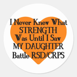 Keine Kenntnis von Stärke/Herz/Tochter...RSD/CRPS Runder Aufkleber