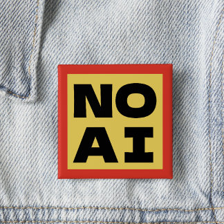 KEINE KI Fettgedruckter Text Moderne Typografie Ge Button
