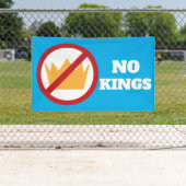 KEINE KINDER! Anti-Trump Blue Banner (Insitu)