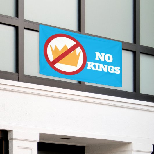 KEINE KINDER! Anti-Trump Blue Banner (Äußeres Gebäude)